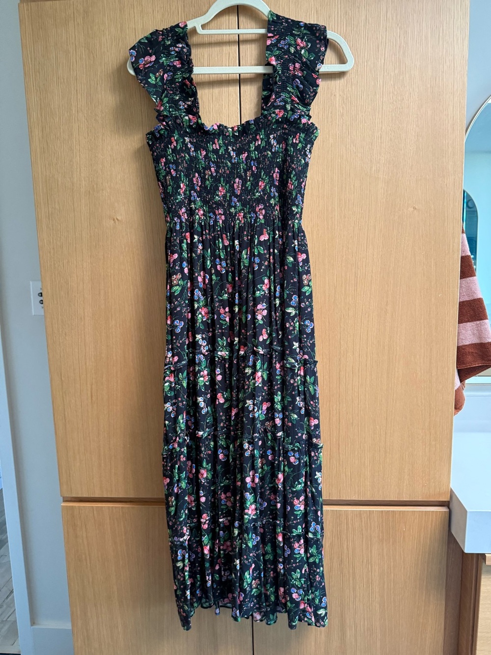 Hill House Ellie Nap Dress in black floral print, size M - Picture 11 of 12